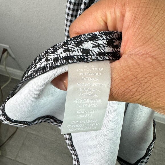 Calvin Klein Womens Houndstooth Mermaid Pencil Midi Dress Size 8 - Picture 8 of 12